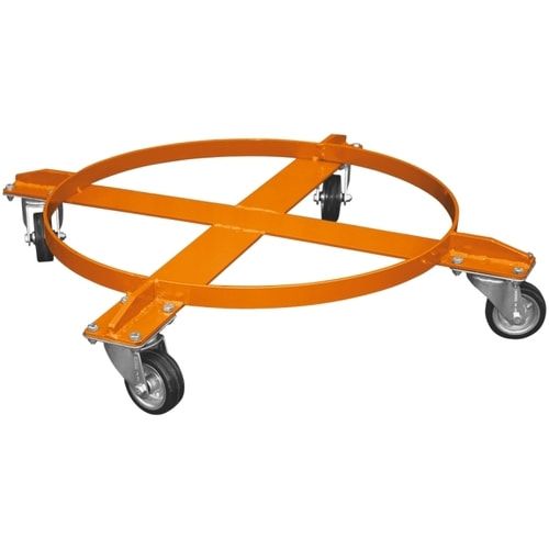 Eichinger Fassroller, stehende Fässer, Durchmesser: 610 mm, Traglast 500 kg, Stahl, pulverbeschichtet, Vollgummirollen, Farbe anthrazitgrau (RAL 7016)