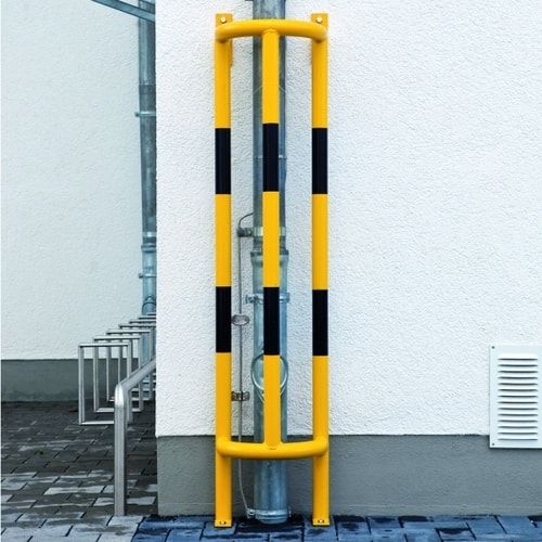 Rammschutz für Säulen - Fallrohre und Kabelschächte - für Wand- und Bodenmontage - 1.000 x 350 x 300 mm (HxBxT)