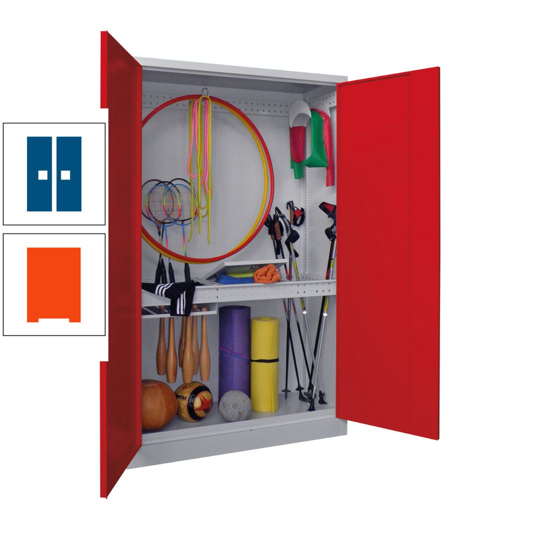 Sportschrank - Vollblechtüren - 1.950x1.200x500 mm (HxBxT) - anthrazitgrau