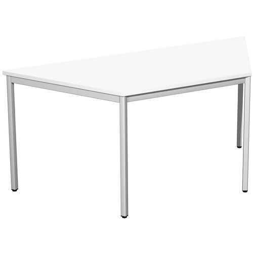 Schreibtisch - 4-Fuß Eco - Trapezform - 720 x 693 x 1.600 mm (HxBxT) - Gestell lichtgrau - Dekor Ahorn
