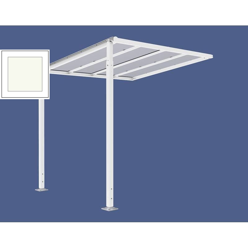Erweiterung für Fahrradüberdachung, Unterstand, 6 Plätze, feuerverzinkt, 2.880 x 2.500 x 2.434 mm (HxBxT), enzianblau (RAL 5010)