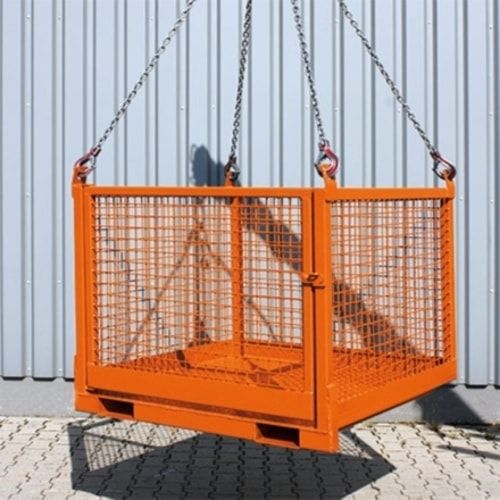 Eichinger Transportbox, Stapler u. Kran, Traglast 1.500 kg, Tür, geeignet für Europaletten, 1.100 x 1.260 x 1.280 mm (HxBxT), Farbe anthrazitgrau