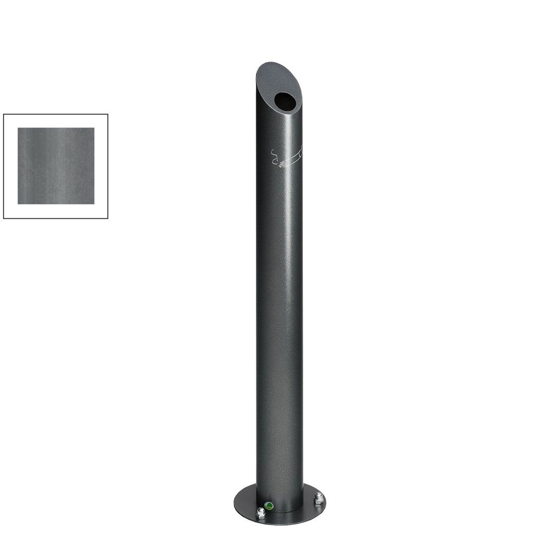 Standascher - Edelstahl - Volumen 4 l - 1.000 x 200 x 200 mm (HxBxT) - Struktur Pulverbeschichtung antik-silber