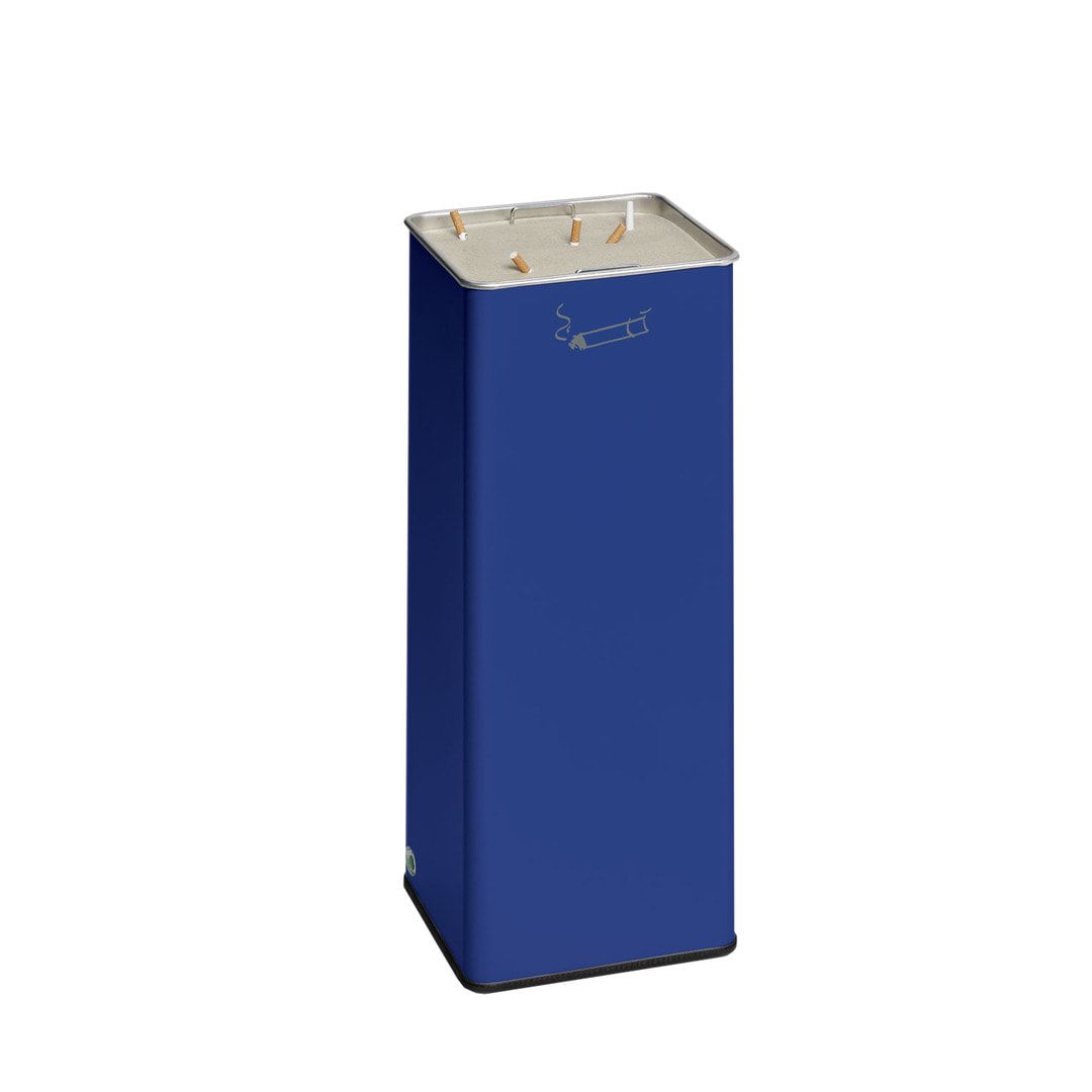 Standaschenbecher, Standascher, 665 x 260 x 260 mm (HxBxT), Ascher, Turmaschenbecher, Antik-silber, Kippsieb, mit Sand befüllbar