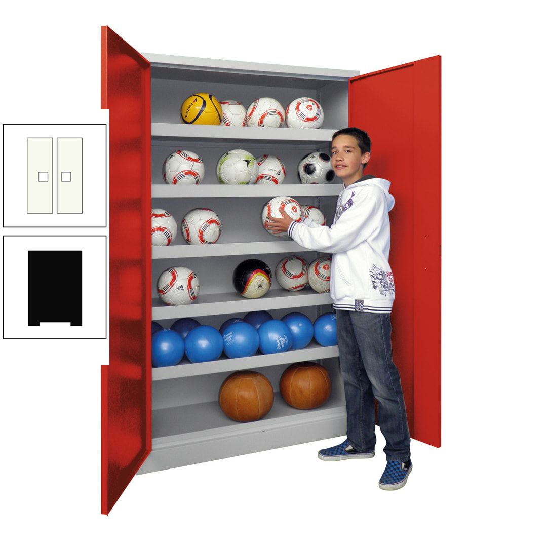 Ballschrank - Vollblechtüren - 5 Böden - 1.950x1.500x500 mm (HxBxT) - anthrazitgrau