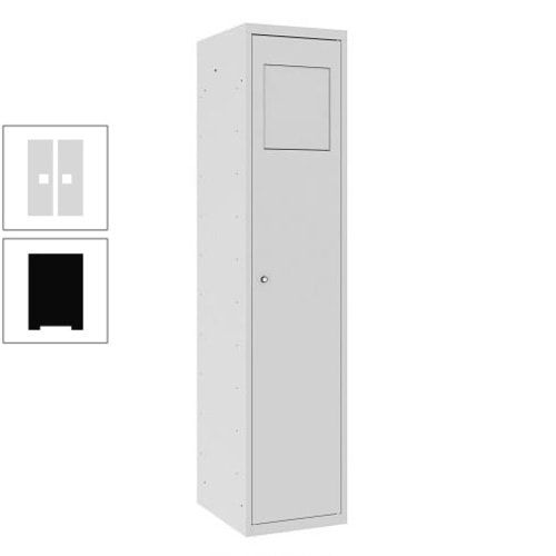 Wäschesammelschrank, Wäscheschrank, Einwurfklappe, Beutelhalter, 1.800 x 400 x 500 mm (HxBxT), Korpus anthrazitgrau, Front anthrazitgrau