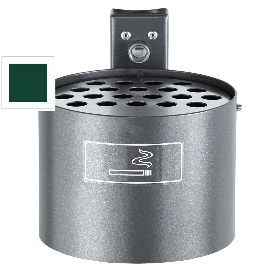 Rundascher - 4 l - Wand- o. Pfostenmontage - Aschenbecher - anthrazitgrau