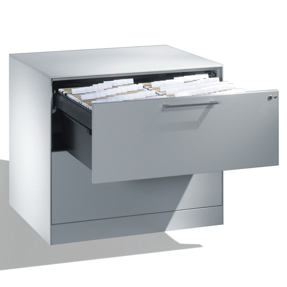 Hängeregistratur, Hängeregisterschrank, Aktenschrank, Büroschrank, DIN A4, 2 Auszüge, 2-bahnig, Farbe wählbar, 698 x 800 x 600 mm (HxBxT)