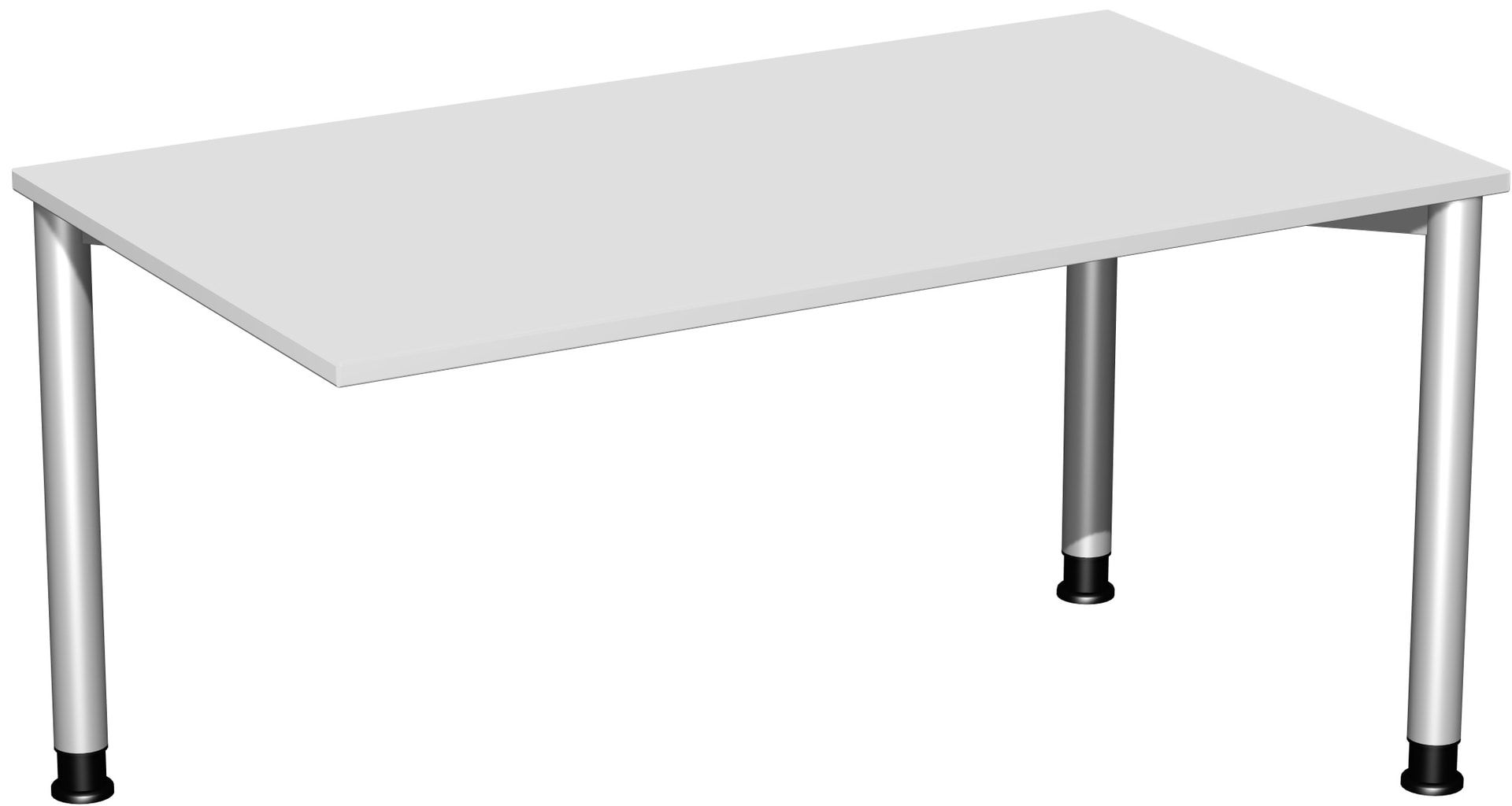 Schreibtisch - 4-Fuß Flex - Bürotisch - Höhe 680-800 mm - 1.000 x 800 mm (BxT) - Gestell anthrazit - Ahorn