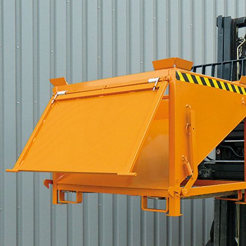 Eichinger Abfülltrichter, Silobehälter für Stapler und Kran, Volumen 1.000 L, Schüttklappe, stapelbar, 1.375 x 1.250 x 1.050 mm (HxBxT), anthrazitgrau