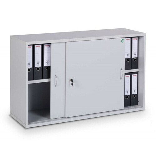 Schiebetürenschrank - Holz - 2 Böden - 740 x 1.200 x 400 mm (HxBxT) - Dekor Buche