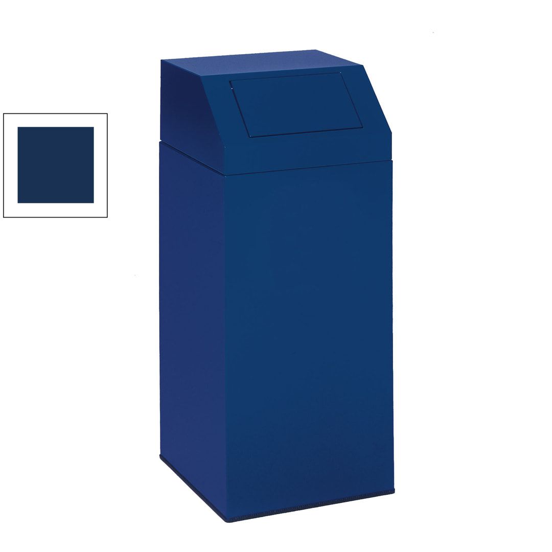 Wertstoffsammler - Volumen 47 l - 790 x 320 x 320 mm (H x B x T) - Farbe antik-silber