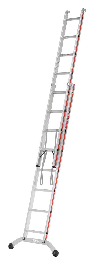 Aluminium-Mehrzweckleiter - Länge 1.830 / 2.950 mm - zweiteilig - Traverse gebogen - Aluleiter Hymer