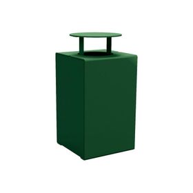 Abfalleimer aus Stahl - 120 l - 950 x 450 x 450 mm (HxBxT) - mit Deckel - Verankerungsstäbe - Farbe wählbar