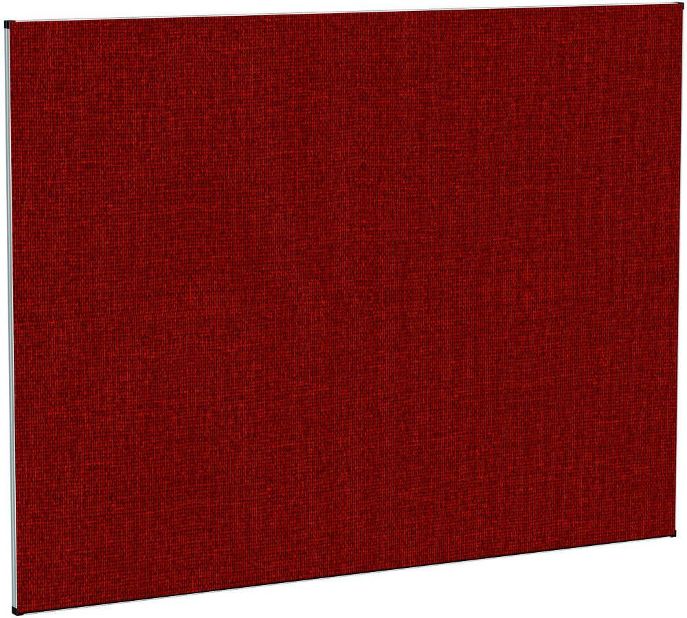 Stellwand, Trennwand, Raumteiler, Sichtschutz, schallabsorbierend, Stoffbespannung, pinnbar, Alurahmen, 1.200 x 1.000 x 27 mm (HxBxT), Calypso rot