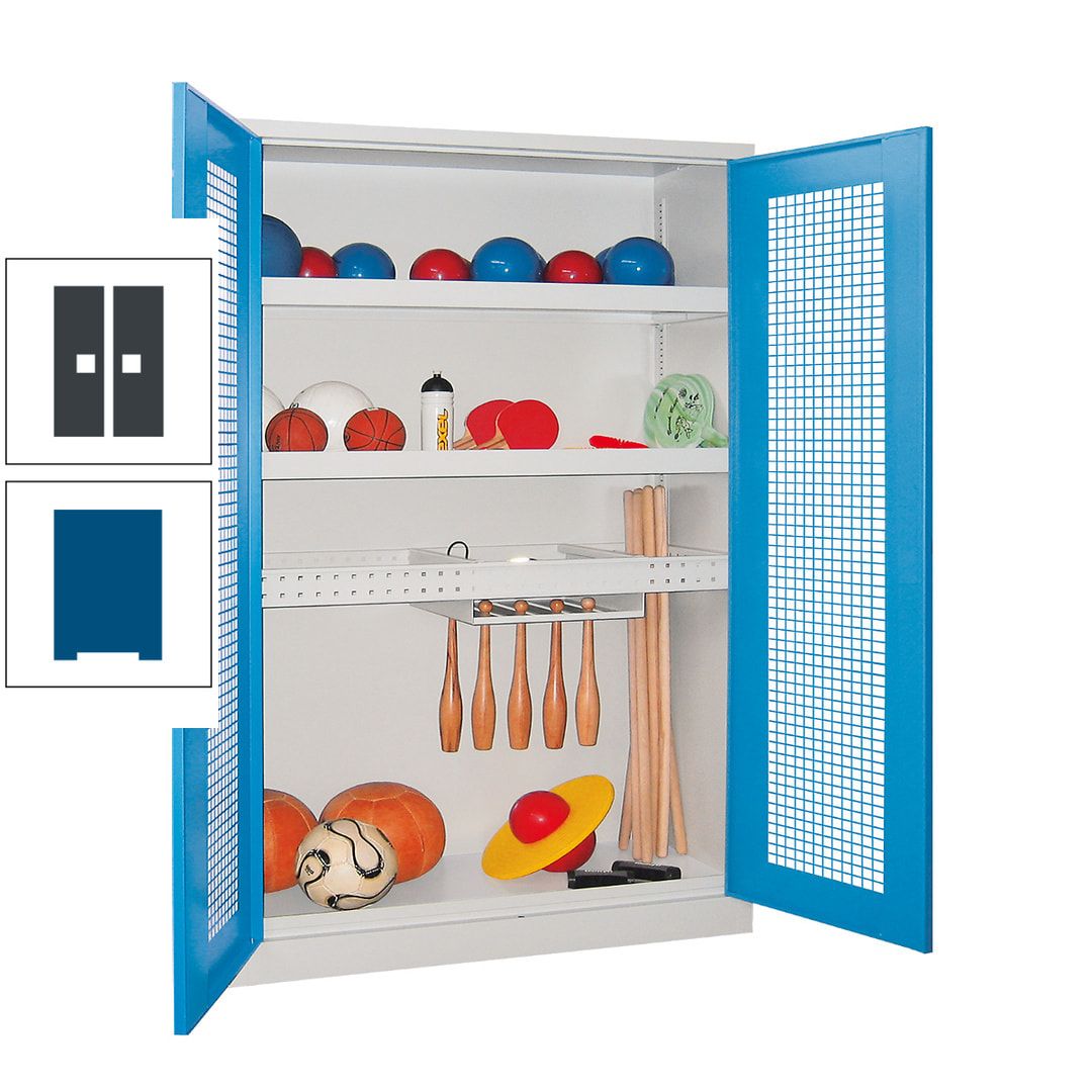 Sportschrank - Vollblechtüren - Variante 2 - 1.950x1.200x500 mm (HxBxT) - anthrazitgrau