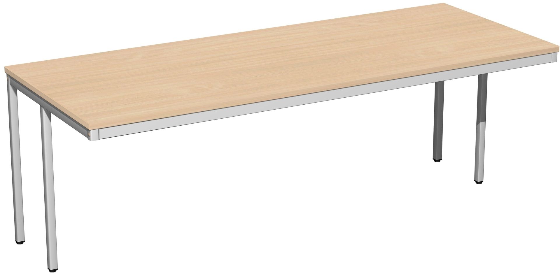 Schreibtisch - 4-Fuß Eco - Bürotisch - 720 x 1.000 x 800 mm (HxBxT) - Gestell lichtgrau - Ahorn