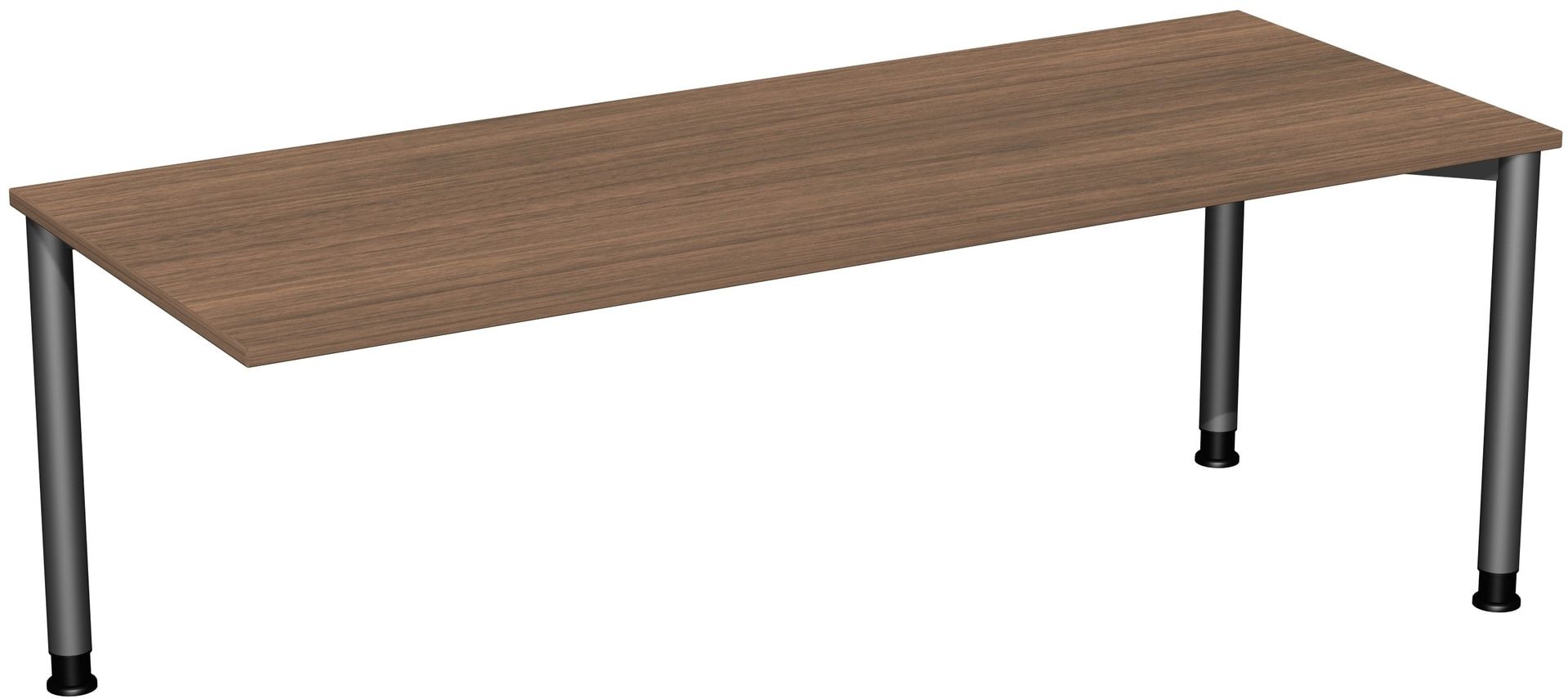Schreibtisch - 4-Fuß Flex - Bürotisch - Höhe 680-800 mm - 1.000 x 800 mm (BxT) - Gestell anthrazit - Ahorn