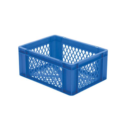 Eurobox - Eurokasten - Volumen 15 l - Boden und Wände durchbrochen - 175 x 300 x 400 mm (HxBxT) - VE 4 Stk. - blau