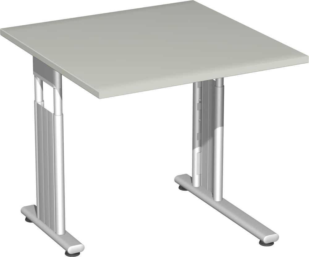 Schreibtisch - C-Fuß Flex - Bürotisch - höhenverstellbar - 820 x 1.200 x 800 mm (HxBxT) - Dekor Ahorn - Gestell silber