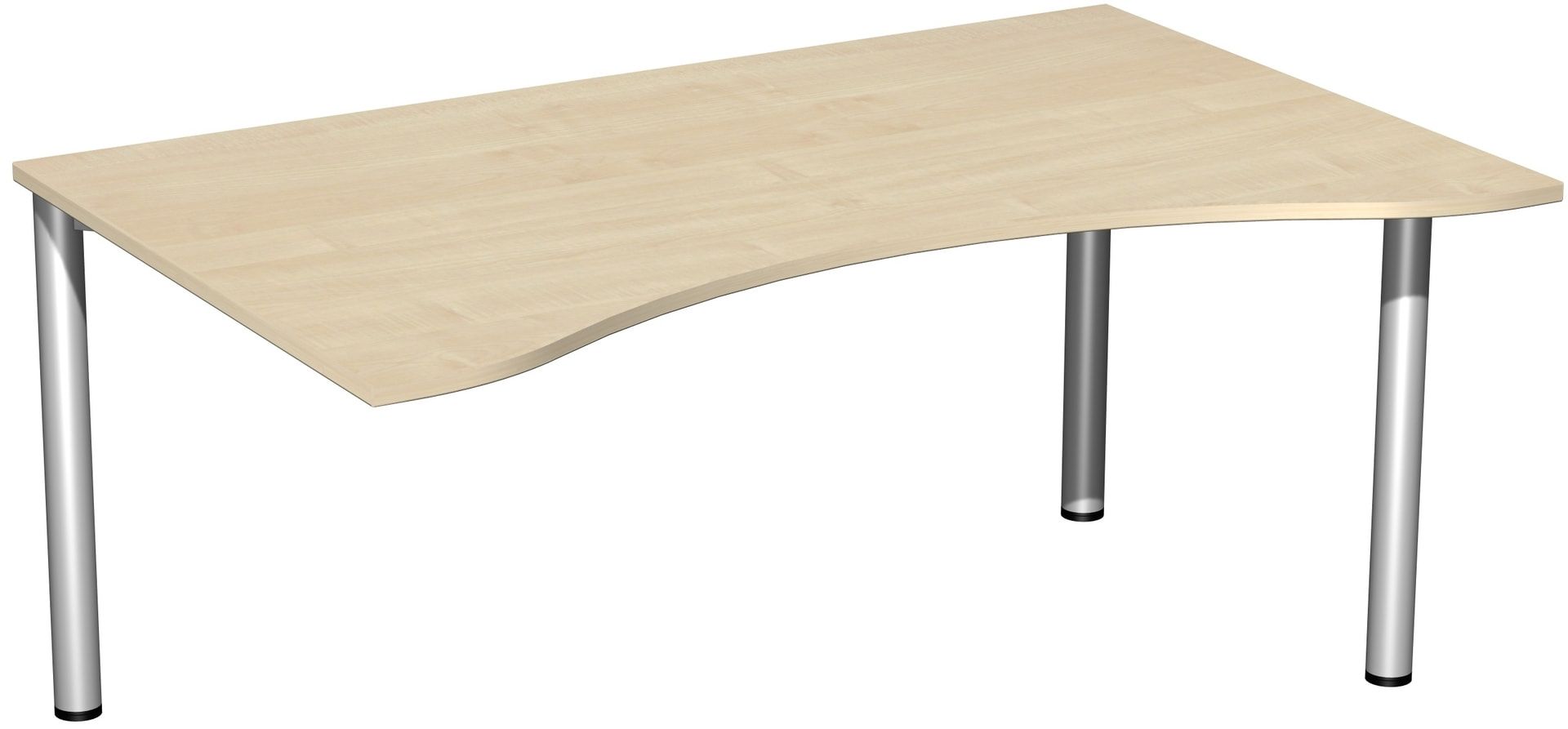 Ergo-Schreibtisch - 4-Fuß Flex - Bürotisch - 720 x 1.600 x 1.000 mm (HxBxT) - Gestell anthrazit - Ahorn