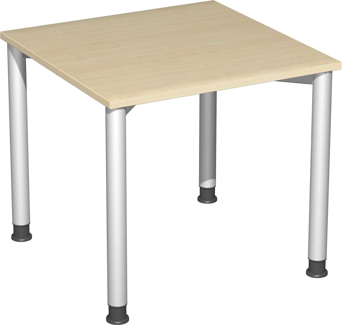 Schreibtisch - 4-Fuß Flex - Bürotisch - Höhe 680-800 mm - 1.200 x 600 mm (BxT) - Gestell anthrazit - Ahorn