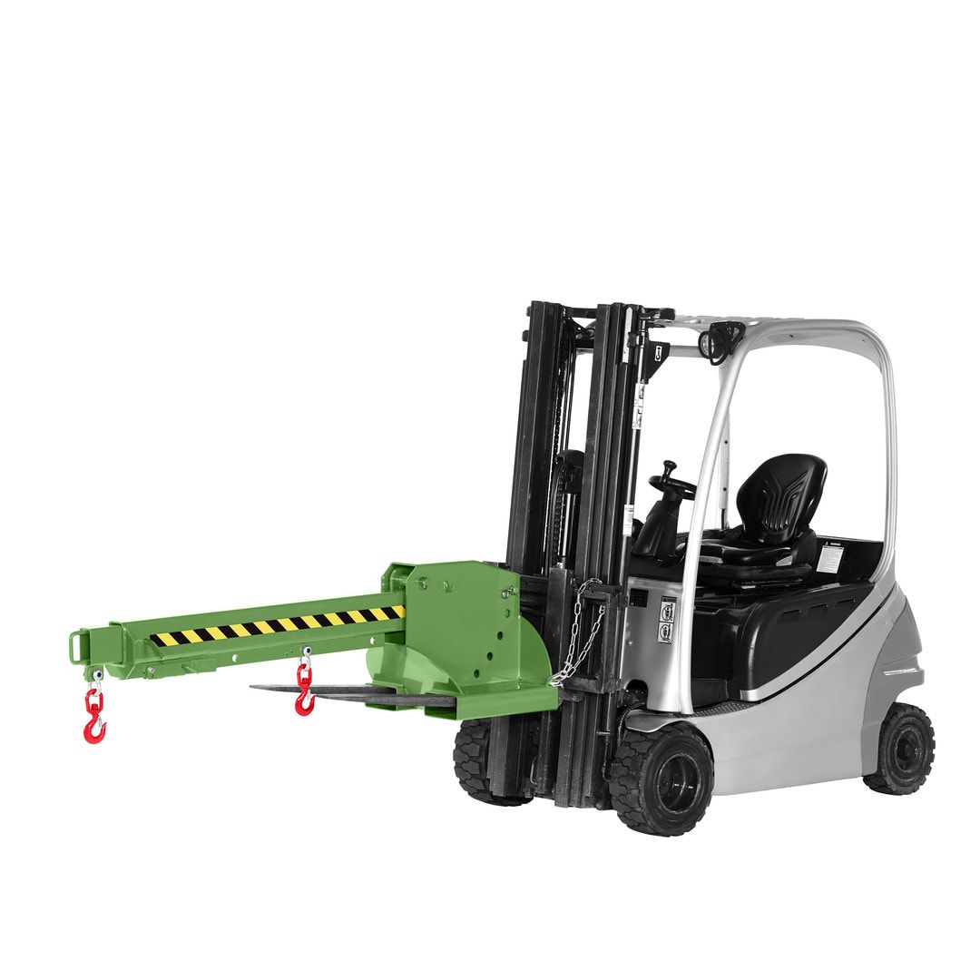 Kranarm für Gabelstapler - Traglast 1.000 - 5.000 kg - Länge 2.260 - 3.760 mm - höhenverstellbar - anthrazitgrau