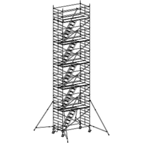 Treppen-Fahrgerüst mit Ausleger - fahrbar - 11.640 x 2.950 x 1.500 mm (HxBxT) - Hymer