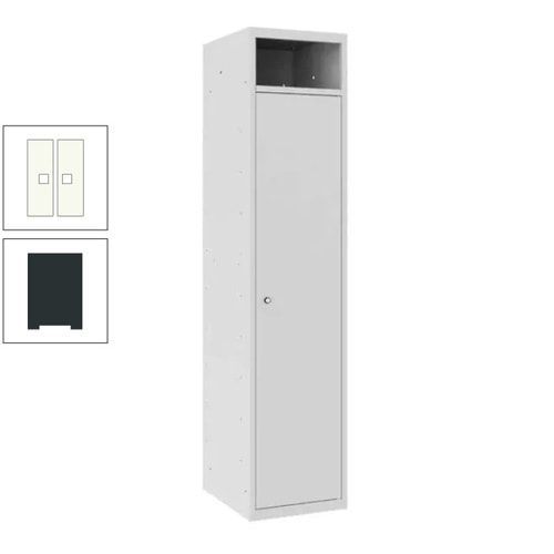 Wäschesammelschrank, Wäscheschrank, Einwurfschlitz, Zylinderschloss, 1.800 x 400 x 500 mm (HxBxT), Korpus anthrazitgrau, Front anthrazitgrau