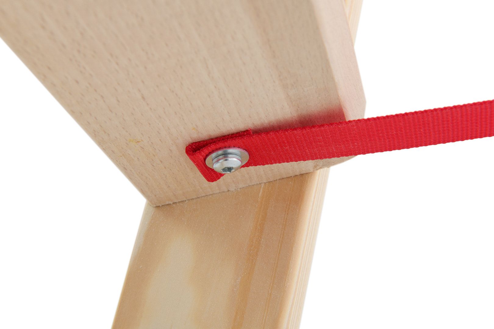 Holz-Stufenstehleiter, beidseitig begehbar, Textiltasche, Eimerhaken, Perlongurte, 1.240 x 473 mm (LxB), 2 x 4 Stufen, 8 kg, Stufentiefe 80 mm, Hymer