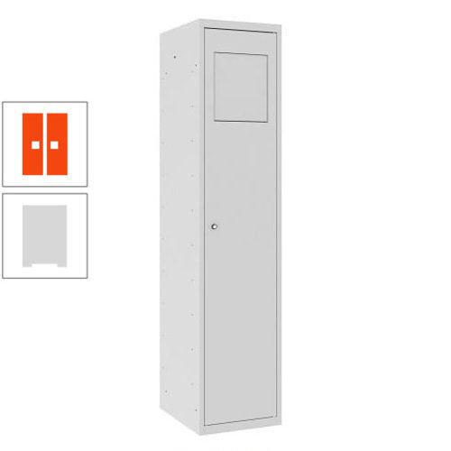 Wäschesammelschrank, Wäscheschrank, Einwurfklappe, Beutelhalter, 1.800 x 400 x 500 mm (HxBxT), Korpus anthrazitgrau, Front anthrazitgrau