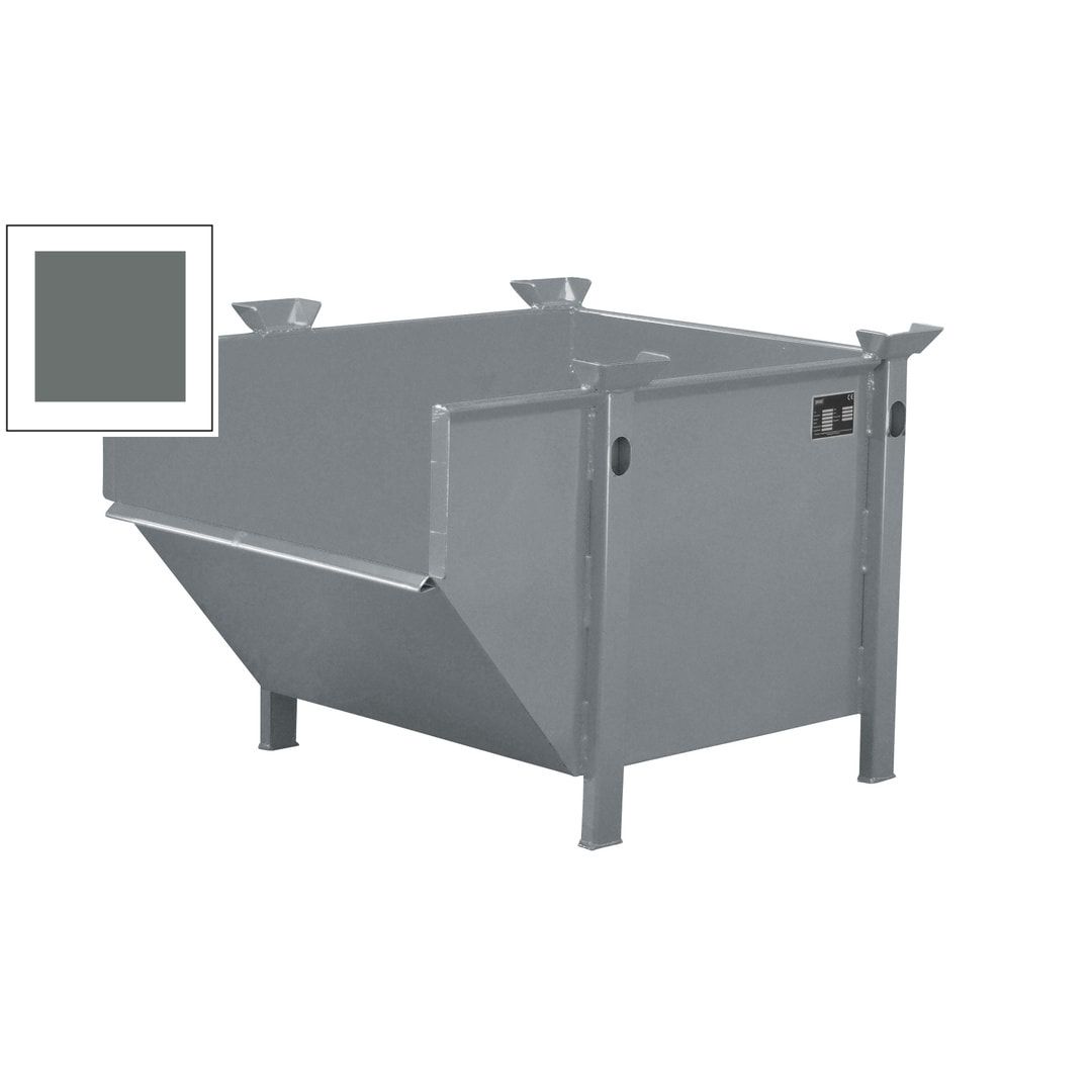 Materialbehälter - 500 l Volumen - Tragkraft 1.000 kg - stapel- und kranbar - feuerrot