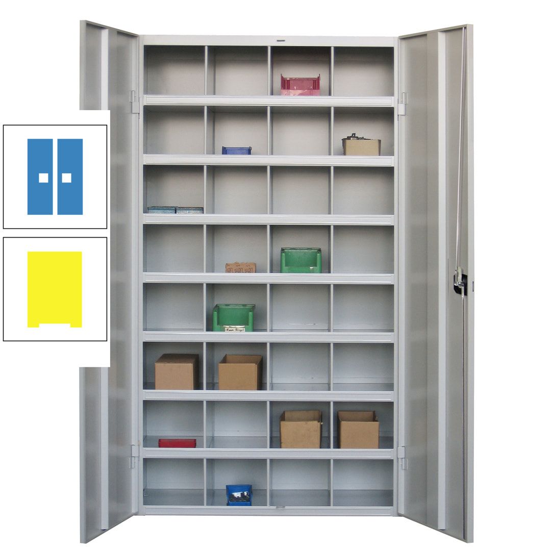 Fächerschrank - Sortierstation - Büroschrank - 32 Fächer - 1.800 x 1.000 x 530 mm (HxBxT) - Materialschrank - anthrazitgrau