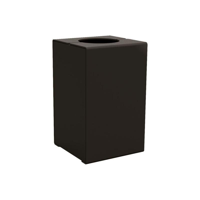 Abfalleimer aus Stahl - 120 l - 750 x 450 x 450 mm (HxBxT) - Verankerungsstäbe - Farbe enzianblau