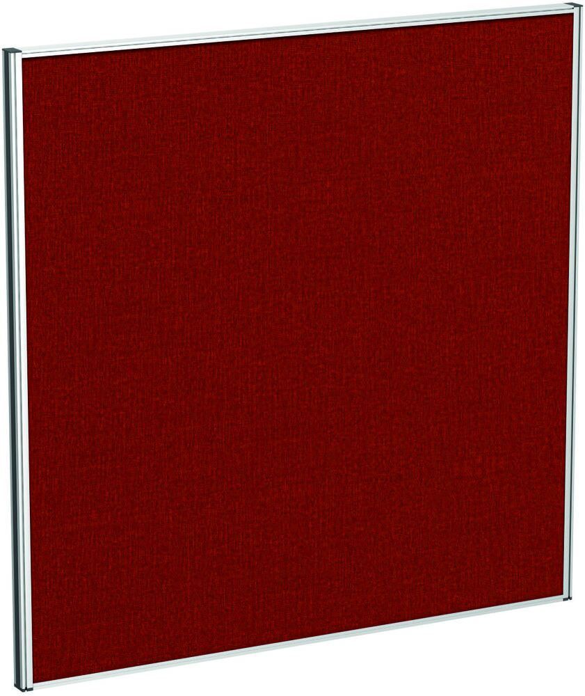 Stellwand, Trennwand, Raumteiler, Sichtschutz, schallabsorbierend, Stoffbespannung, pinnbar, Alurahmen, 1.200 x 1.000 x 41 mm (HxBxT), Calypso rot