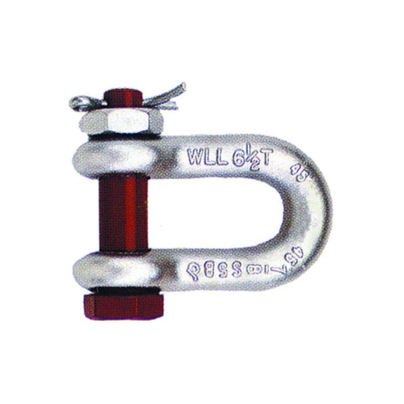 Hochfester Schäkel - gerade, Augbolzen - Tragkraft 17.000 kg - Lichte Weite 60,5 mm - Bolzen Durchmesser 41,4 mm - verzinkt