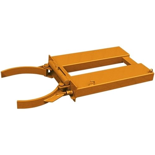 Fassgreifer für Gabelstapler, Kapazität 1 x 220 l Fass, Traglast 500 kg, Kettensicherung, Oberfläche Feuerverzinkt