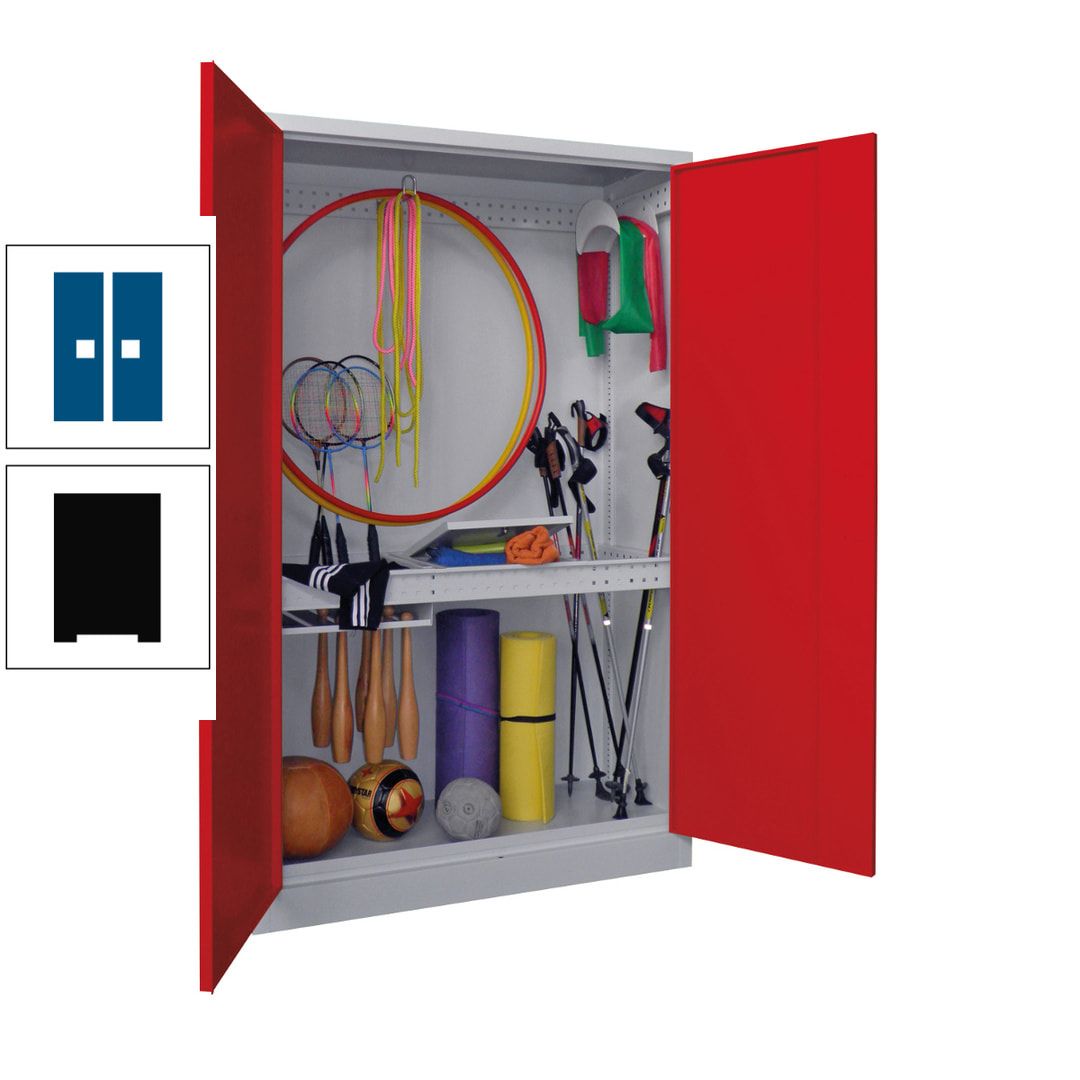 Sportschrank - Vollblechtüren - 1.950x1.200x500 mm (HxBxT) - anthrazitgrau