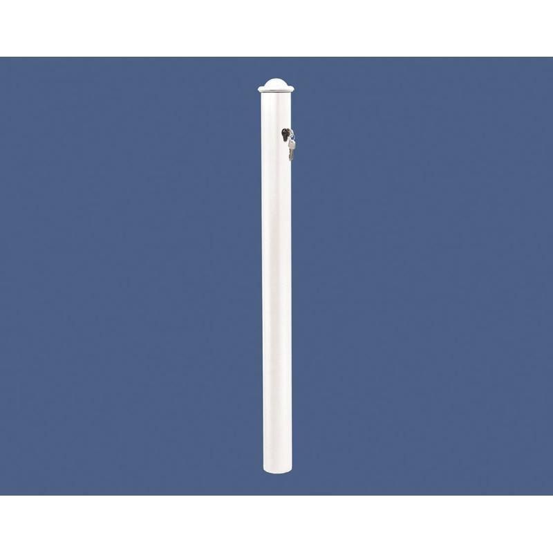 Herausnehmbarer Pfosten mit Helmkopf und Zylinderschloss - 76 x 885 mm (DxH) - Farbe enzianblau