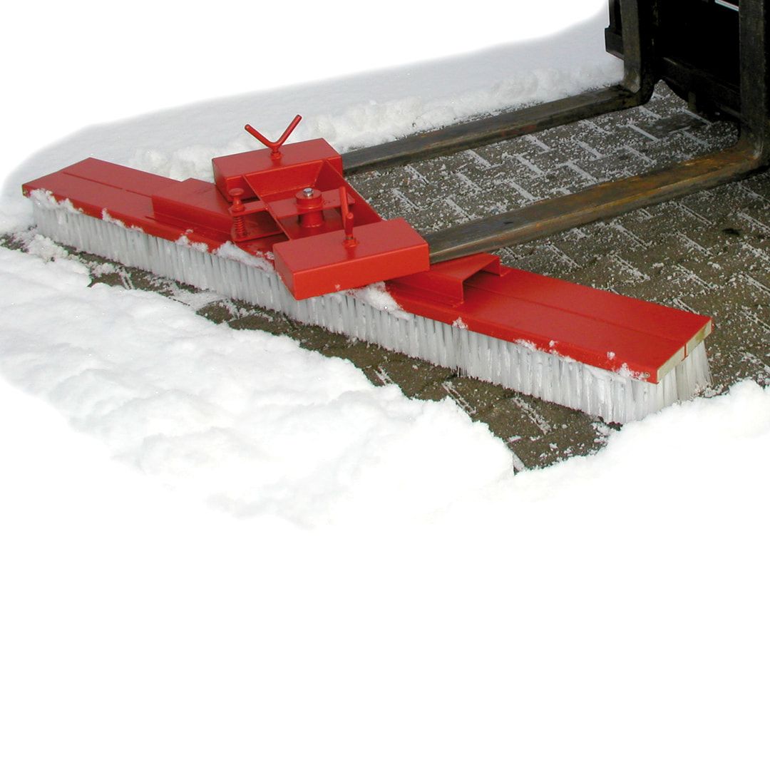 Gabelstapler-Kehrbesen - Breite 1.000 mm - fest - feuerrot