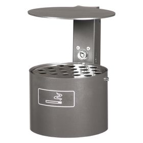 Rundascher - 4 l - mit Haube - Wand- o. Pfostenmontage - Aschenbecher - Farbe wählbar