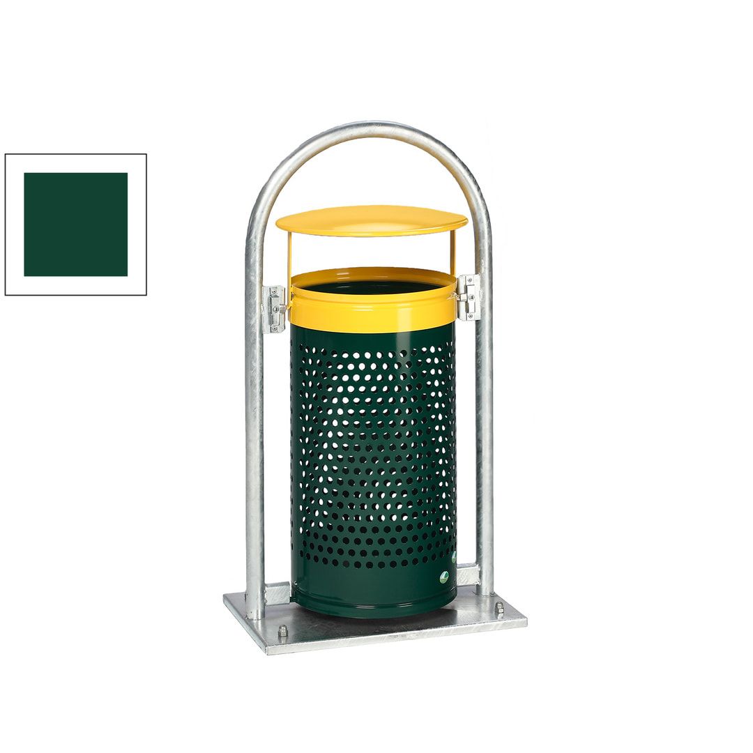 Abfallbehälter - Volumen 65 Liter - Mülleimer - Abfalleimer - Farbe gelb/grün