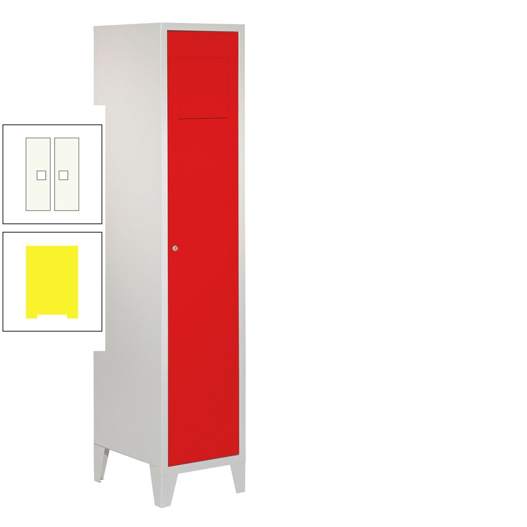 Wäschesammelschrank - 1.850 x 400 x 500 mm (HxBxT) - Füße - Drehriegel - anthrazitgrau