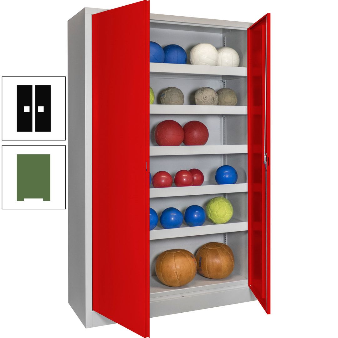 Ballschrank - Vollblechtüren - 5 Böden - 1.950x1.200x500 mm (HxBxT) - anthrazitgrau