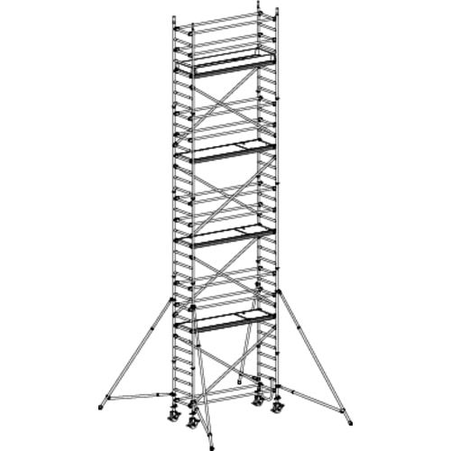 Fahrgerüst mit Auslegern - fahrbar - 2.640 x 2.450 x 800 mm (HxBxT) - Hymer