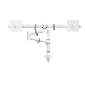 Doppel Monitorarm - 2 x 34,5 Zoll Bildschirm - Monitorhalterung - Bildschirmhalter - VESA - schwenkbar - drehbar - neigbar - Farbe schwarz/silber/weiß