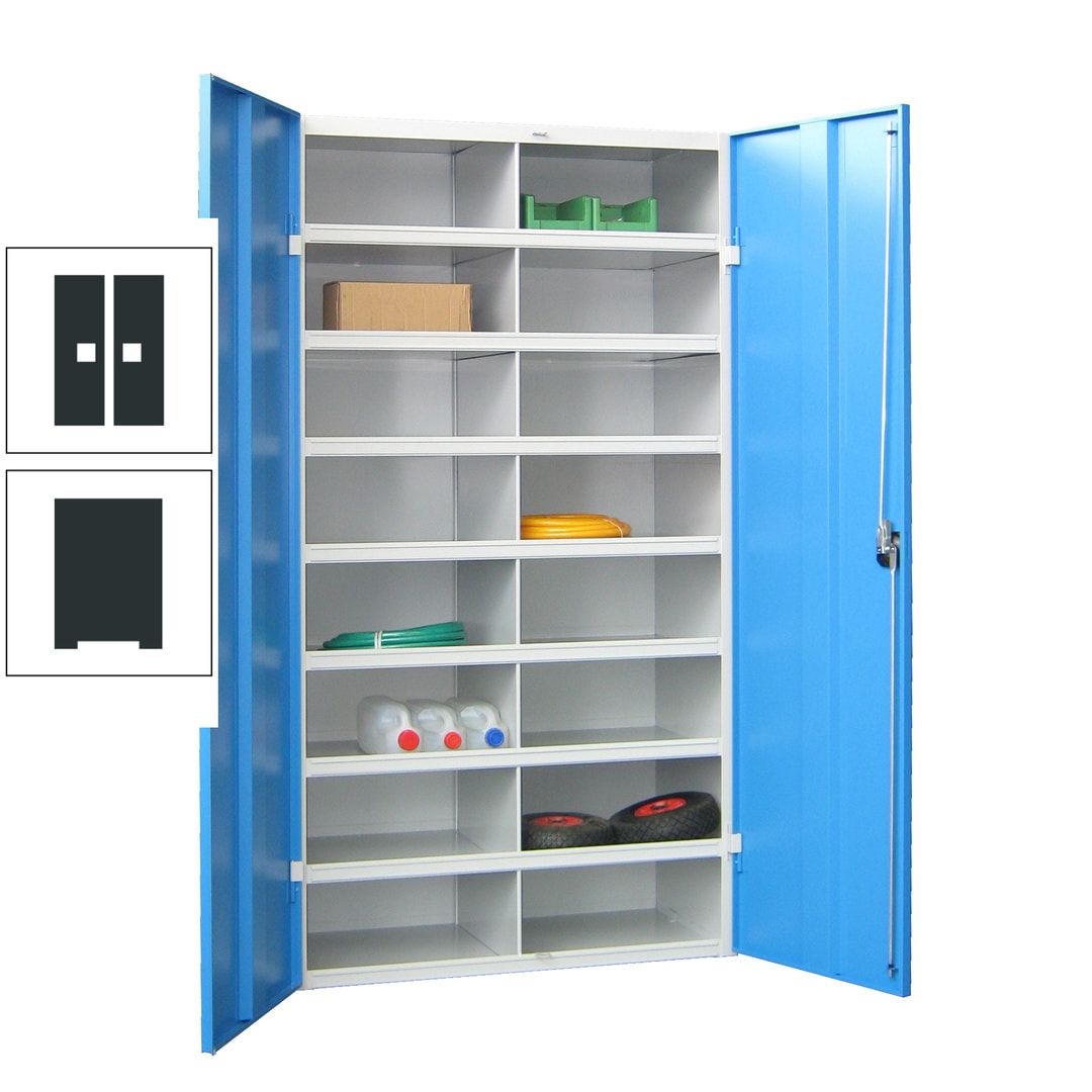 Aktenschrank - Fächerschrank - Sortierstation - 16 Fächer - Büroschrank - Dokumentenablage - 1.800 x 1.000 x 530 mm (HxBxT) - anthrazitgrau