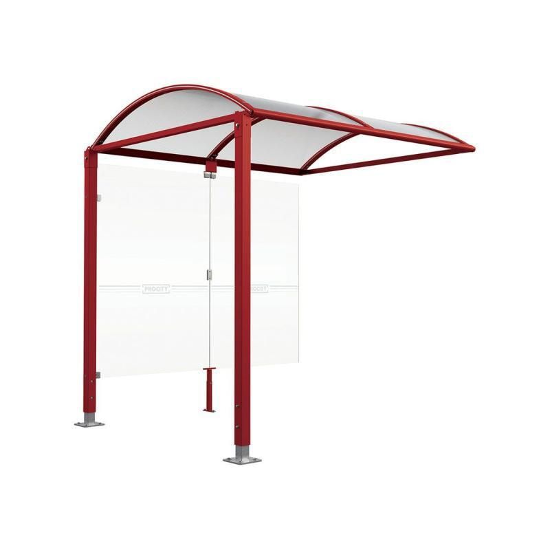 Fahrradunterstand, Fahrradüberdachung, Erweiterung, ESG, 2.635 x 2.500 x 2.090 mm (HxBxT), Bodenplatten, höhenverstellbar, Farbe enzianblau