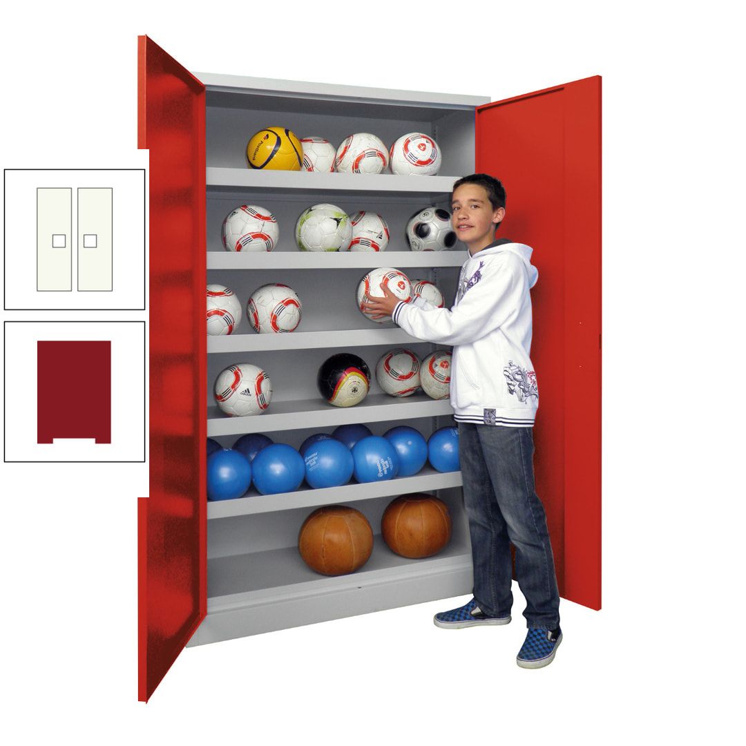 Ballschrank - Vollblechtüren - 5 Böden - 1.950x1.500x500 mm (HxBxT) - anthrazitgrau