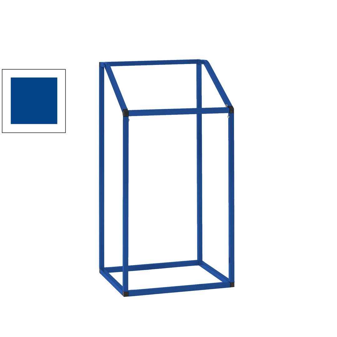 Müllsackständer für 1.000 l Säcke - 1.835 x 630 x 540 mm (H x B x T) - blau
